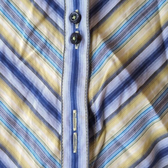 Tommy Hilfiger Nwot Vibrant Diagonally Striped Fitted Button-Up Shirt Size S - Picture 3 of 12